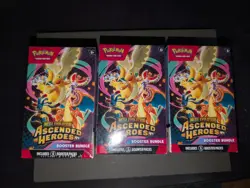 Lot of 3j: Pokemon Ascended Heroes 3x Booster Bundles - Image 1
