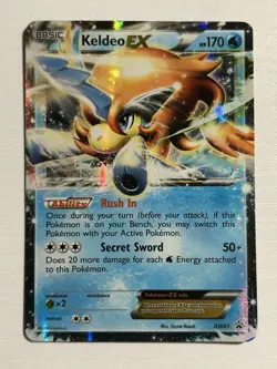 Pokemon Black and White Black Star Promos Keldeo EX BW61 MP - Image 1