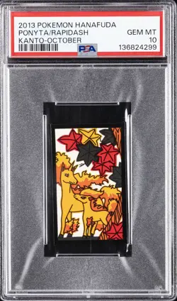2013 POKEMON HANAFUDA KANTO OCTOBER PONYTA/RAPIDASH PSA 10 - Image 1