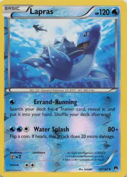 Lapras 28/122 Uncommon BREAKpoint Pokemon Reverse Holo Near Mint - Image 1