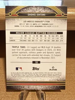 2024 Topps Triple Threads Baseball MLB Shohei Ohtani Tourmaline /125 Card #18 - Image 2