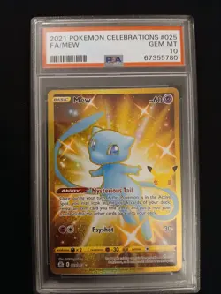 Pokemon Card - Mew 025/025 Celebrations 25th Anniversary Holo - PSA 10 - Image 1