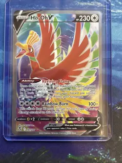 Pokemon TCG Ho-Oh V 187/195 Silver Tempest Ultra Rare NM - Image 1