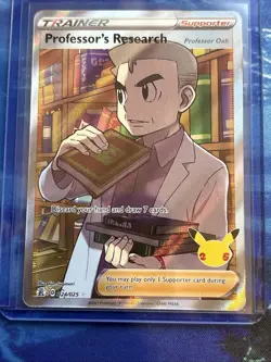 Pokemon TCG-Professor's Research 024/025 Celebrations Full art Ultra Rare NM - Image 1