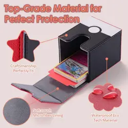 150+ Deck Box Case for PTCG, MTG, Large Capacity with 2 Dividers, Fits 100+ ... - Image 4