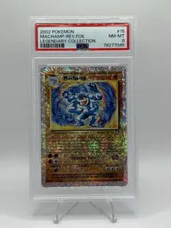 2002 POKEMON MACHAMP-REV.FOIL LEGENDARY COLLECTION PSA 8 - Image 1