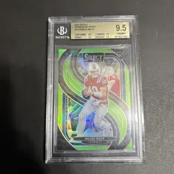 DRAKE MAYE 2024 SELECT PREMIER LEVEL NEON GREEN PRIZM RC /49 BGS 9.5 2 10’s!! - Image 1