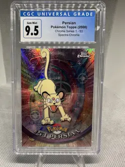 2000 Topps Chrome Pokemon TV Animation Persian SPECTRA 53 CGC Old Label 9.5 (10) - Image 1