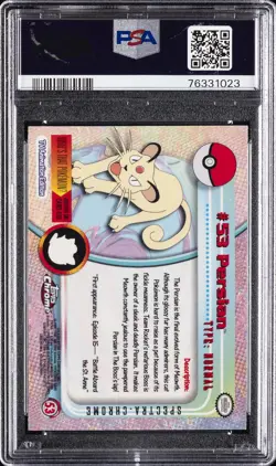 2000 TOPPS CHROME POKEMON T.V. SPECTRA #53 PERSIAN PSA 9 - Image 2