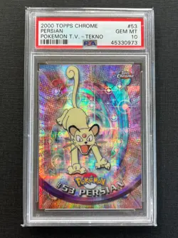 PSA 10 TEKNO Persian #53 Pokemon 2000 Holo Foil Rare Topps Chrome GEM MINT - Image 1