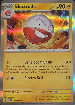 Electrode 101/165 Holo Rare Scarlet & Violet 151 Pokemon Card Near Mint - Image 1
