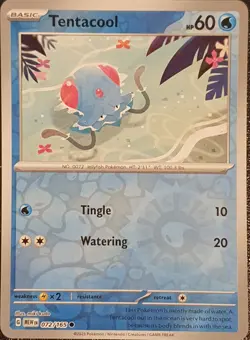 Tentacool 072/165 Reverse Holo SV: Scarlet & Violet 151 Pokemon Card TCG - Image 1