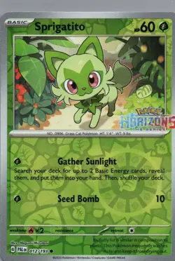 Sprigatito Reverse Holofoil Common Miscellaneous Cards & Products 012/193 NM - Image 1