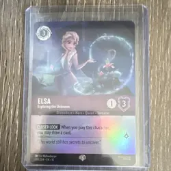 Disney Elsa-Exploring the Unknown Holo Character 3 Cost 1/3 Frozen 208/204 Card - Image 1