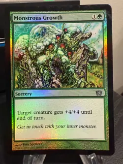 MTG Magic the Gathering 8th Edition Foil Monstrous Growth - Image 1
