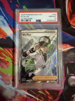 Pokemon N's Plan Sv: Black Bolt 163/086 Ultra Rare Holo Trainer-Supporter PSA 10 - Image 1