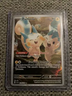 Pachirisu 208/198 Scarlet & Violet Base Illustration Holo Rare Pokemon TCG NM - Image 2