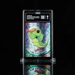 POP 2 TAG 9 MINT Caterpie #10 Spectra-Chrome Pokemon Topps Chrome Series 1 - Image 1