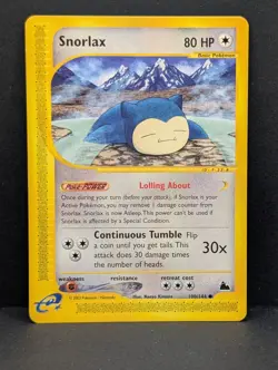 Snorlax 100/144 Skyridge Regular Non-Holo Rare Pokemon TCG Nintendo NM - Image 1