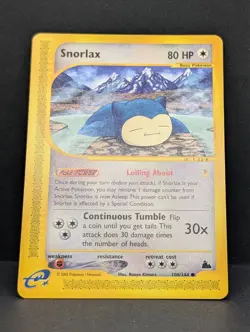 Snorlax 100/144 Skyridge Regular Non-Holo Rare Pokemon TCG Nintendo NM - Image 3