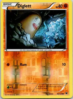 DIGLETT - 36/124 Fates Collide - POKEMON Reverse Holo NM/M - Image 1