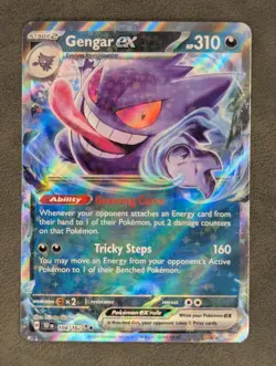 Gengar ex 104/162 Pokemon TCG Double Rare SV05: Temporal Forces Near Mint - Image 1