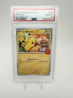 Pokemon PSA 10 Pikachu 020/M-P McDonald's Happy Set Promo 2025 Carta Giapponese - Image 1