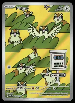 Pokemon Cards Pidgey 207/197 Obsidian Flames Illustration Rare NM - Image 1