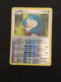 Pokemon TCG Snorlax Platinum 81/111 Reverse Holo Rare Basic HP100 English Card - Image 1