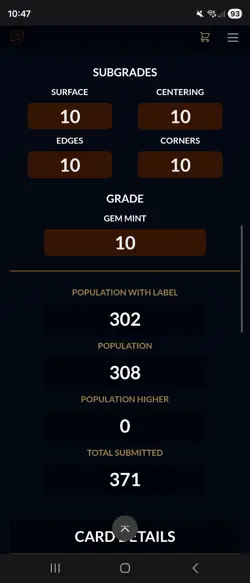 Pokemon White Flare Hydreigon Ex 169/086 ACE 10 Perfect Sub Grades - Image 3