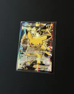 Pokemon Pikachu EX Full Art Promo Holo XY124 XY 130 HP Basic Trading Card - Image 1