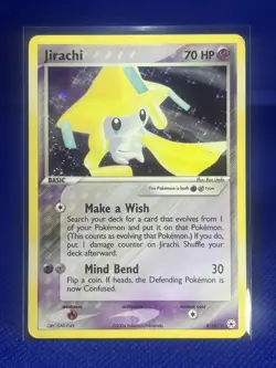 Pokemon Jirachi Holo Rare TCG Card 2004 Hidden Legends 8/101 LP - Image 1