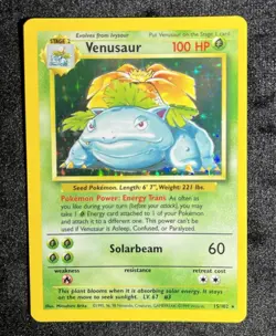 Pokemon TCG - Venusuar Base Set 1999 Holo Rare Unlimited 15/102 - Image 1