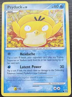 Psyduck 87/127 Pokemon TCG Platinum Base Tomokazu Komiya Moderate Play MP - Image 1
