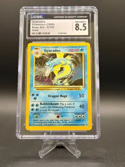 Pokemon Base Set 6/102 Gyarados 1999 Holo Rare CGC 8.5 NM/MINT+ - Image 1