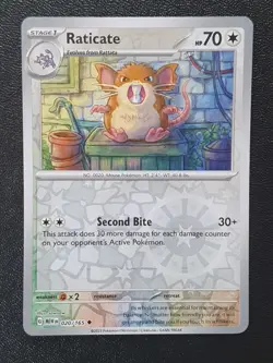 Pokemon - Raticate 020/165 - Scarlet & Violet 151 - Reverse Holo - Near Mint - Image 1