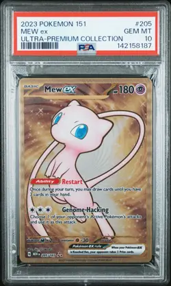 PSA 10 Mew EX 205 Metal Pokemon 151 Ultra Premium Collection 2023 - Image 1