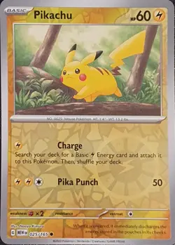 Pokemon - Pikachu 025/165 - Scarlet & Violet 151 - Reverse Holo - Near Mint - Image 1