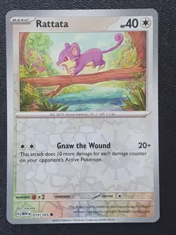 Pokemon - Rattata 019/165 - Scarlet & Violet 151 - Reverse Holo - Near Mint - Image 1