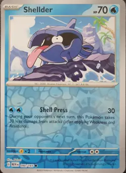 Shellder 090/165 Common 151 Pokemon Reverse Holo Near Mint - Image 1