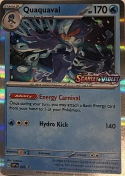 Quaquaval (Prerelease) 005 Holo P Scarlet & Violet Promo Pokemon NM - Image 1