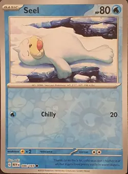 Pokemon - Seel 086/165 - Scarlet & Violet 151 - Reverse Holo - Near Mint - Image 1