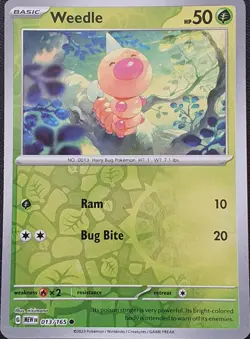 Pokemon - Weedle 013/165 - Scarlet & Violet 151 - Reverse Holo - Near Mint - Image 1