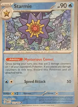 Starmie - 121/165 - Scarlet & Violet 151 - Reverse Holo - Pokemon TCG - Image 1