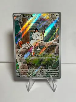 Pokemon Meowth Phantasmal Flames Holo Illustration Rare 106/094 - Image 1
