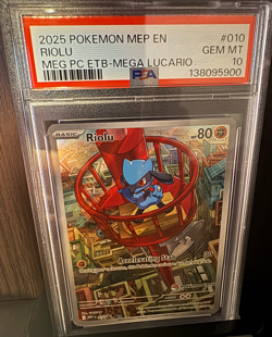 Riolu #10 Pokemon Center Mega Evolution ETB Promo - Holo PSA 10 - GEM MINT - Image 1