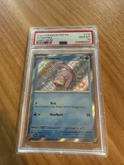 Pokemon TCG Slowpoke 116/091 S&V: Paldean Fates Shiny Rare PSA 10 Gem Mint - Image 1