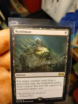mtg Magic 1x Reanimate Ultimate Masters- Rare- 110/254- Non-foil- Black- Sorcery - Image 1