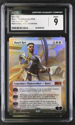 BASRI KET 2021 Core Set Borderless Foil Mythic CGC 9 MTG [Nostalgium] - Image 1