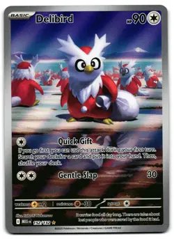 Delibird 152/132 - 🌊 Mega Evolution Illustration Rare Pokemon TCG 🖤 - M/LP - Image 1